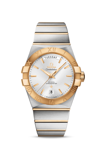 Omega Constellation Co-Axial 38 Day-Date Stainless Steel / Yellow Gold / Silver